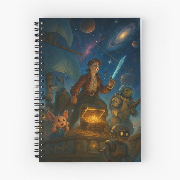 Item preview, Space pirates on a treasure hunt designed and sold by _Smiley_.