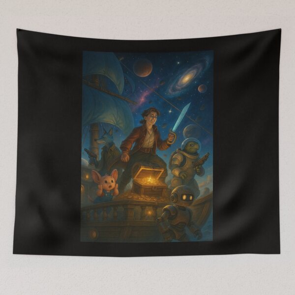 Item preview, Space pirates on a treasure hunt designed and sold by _Smiley_.