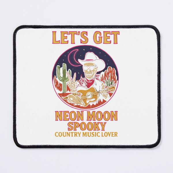 Item preview, Let’s Get Spooky – County Cowboy music Lover – Neon Moon – Rock on Bones – Halloween Classic T-Shirt designed and sold by inkfluenceart.