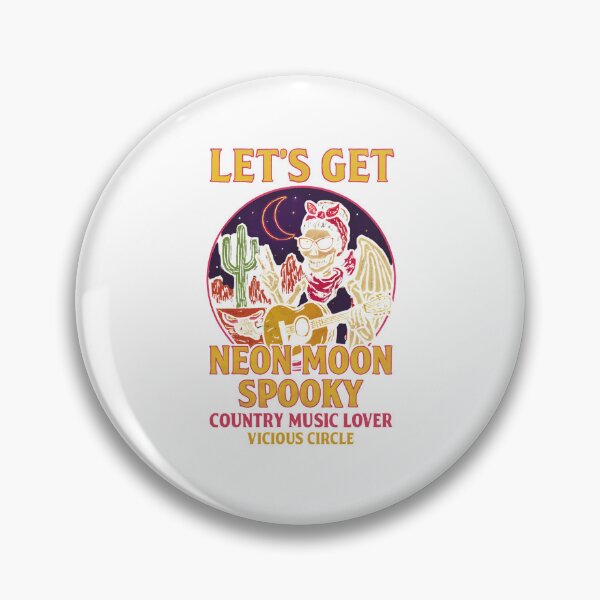 Item preview, Let’s Get Spooky – County Cowboy music Lover – Neon Moon – Rock on Bones – Halloween Classic T-Shirt designed and sold by inkfluenceart.
