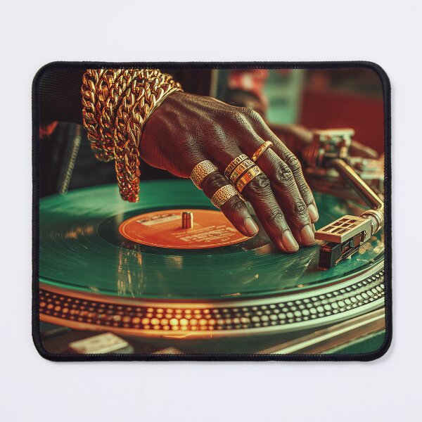 Item preview, Hip Hop DJ Turntable Vinyl Record Wall Art Print designed and sold by ArgentoArt.
