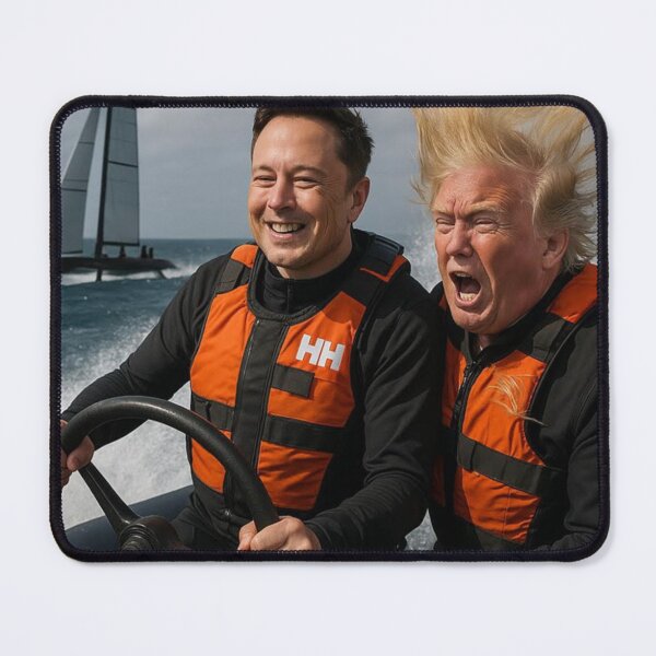 Item preview, Elon Trump Boat Racing designed and sold by ChristinasMess.