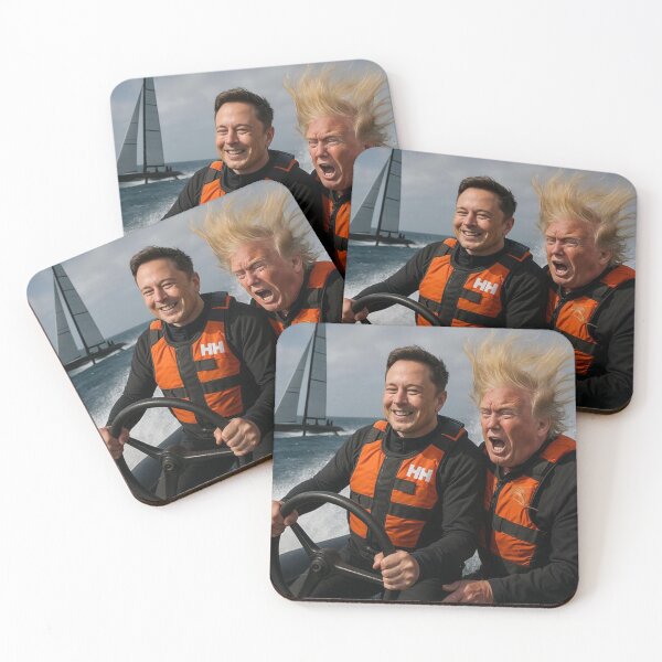 Item preview, Elon Trump Boat Racing designed and sold by ChristinasMess.