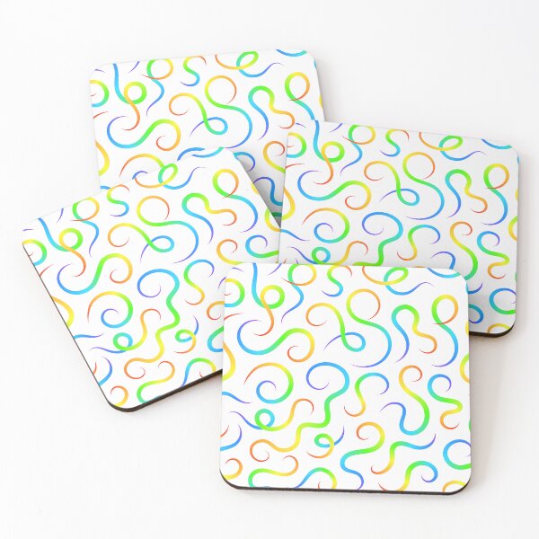Item preview, Rainbow Swirl Wave Pattern on White Background designed and sold by GraffiTimi.