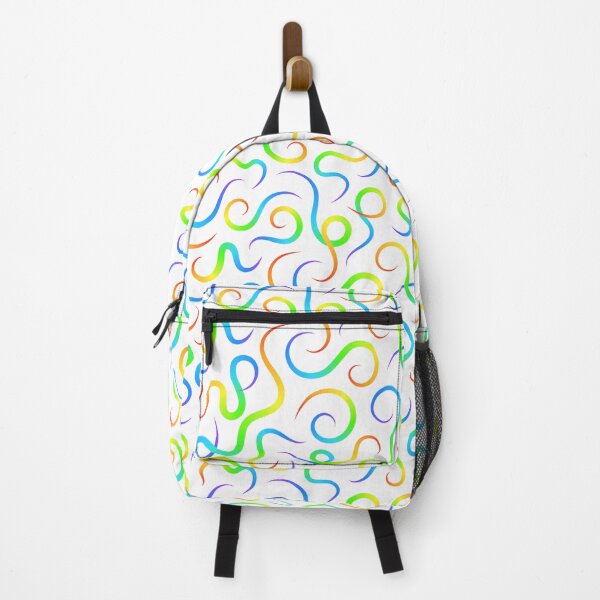 Item preview, Rainbow Swirl Wave Pattern on White Background designed and sold by GraffiTimi.