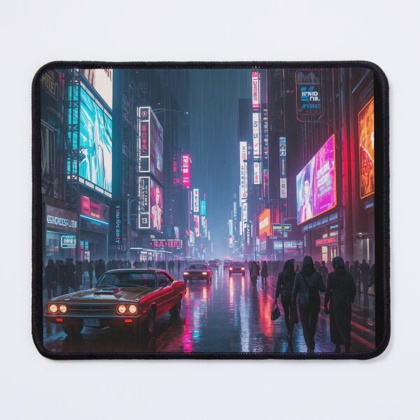 Item preview, Futuristic Cyberpunk Cityscape at Night – Neon Lights designed and sold by Vividly-Red.