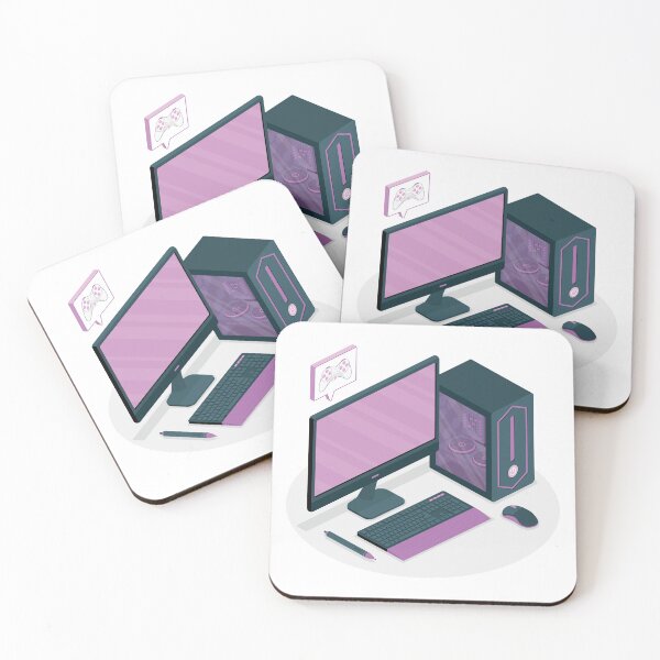 Item preview, Black & Pink Computer designed and sold by the-craft-shop.