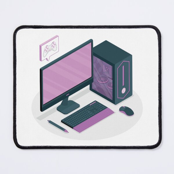 Item preview, Black & Pink Computer designed and sold by the-craft-shop.
