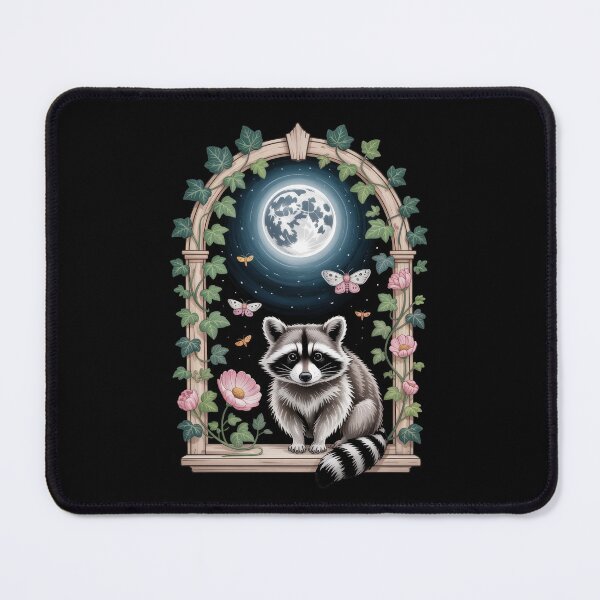 Item preview, Moonlit Mischief Cute Raccoon designed and sold by Enea Kelo.