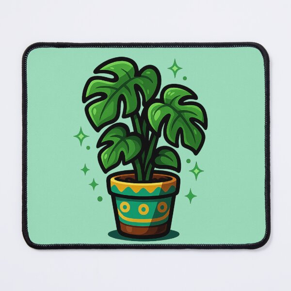 Item preview, Monstera Chibi in Decorative Pot – Kawaii Indoor Plant designed and sold by Ahau Designs.