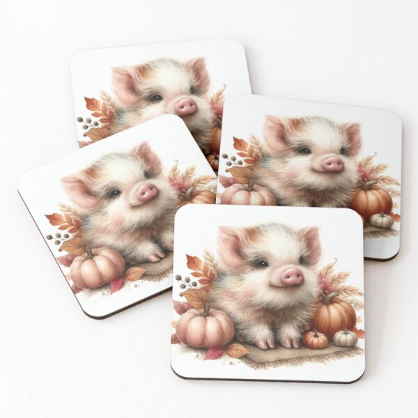 Item preview, Farmhouse holiday Piglet – Rustic Baby Animal Wall Art designed and sold by WF-Studio.