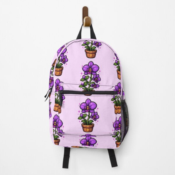 Artikelvorschau, Chibi-Orchidee im dekorativen Topf – Kawaii-Zimmerblume entworfen und verkauft von Ahau Designs.