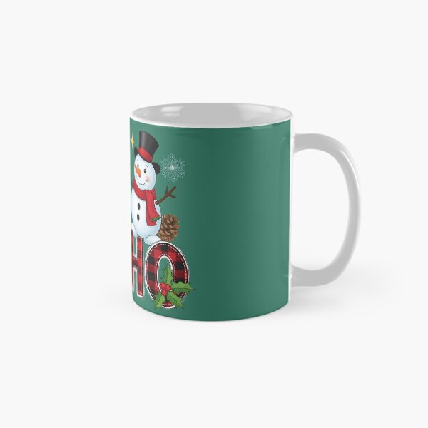 Item preview, Ho Ho Ho Snowman Plaid Christmas Design designed and sold by SoftStyleStudio ⭐⭐⭐.