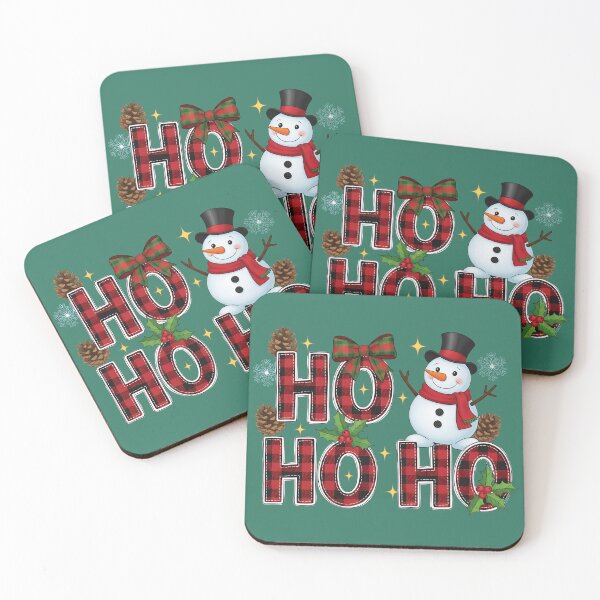 Item preview, Ho Ho Ho Snowman Plaid Christmas Design designed and sold by SoftStyleStudio ⭐⭐⭐.