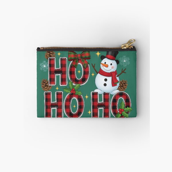 Item preview, Ho Ho Ho Snowman Plaid Christmas Design designed and sold by SoftStyleStudio ⭐⭐⭐.