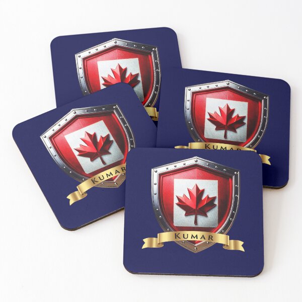 Item preview, Kumar Family Canada Shield, Maple Leaf Heraldry Crest designed and sold by Highlandkings.