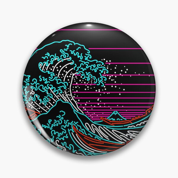 Item preview, The Great Wave - Great Neon Wave Off Kanagawa - Vintage - Retrowave - 80s designed and sold by therocketman.