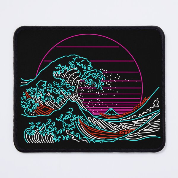 Item preview, The Great Wave - Great Neon Wave Off Kanagawa - Vintage - Retrowave - 80s designed and sold by therocketman.