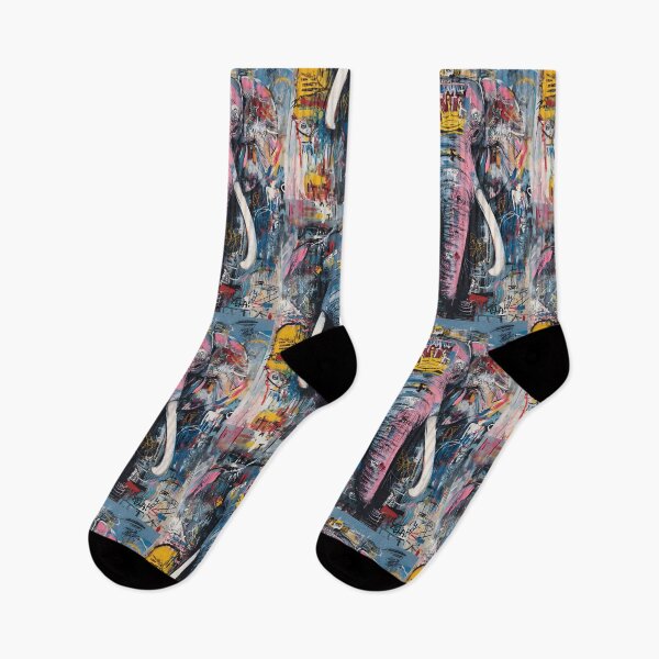 Item preview, Regal Elephant - Crowned Wildlife Portrait with Graffiti and Abstract Colors designed and sold by OlfactoART Studio.
