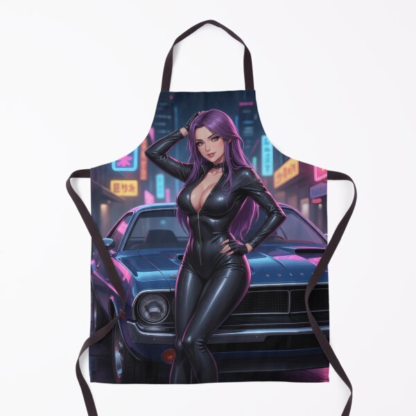 Item preview, Neon Muscle Waifu – Retro Car Sensual Anime Art designed and sold by GerwantSHOP.