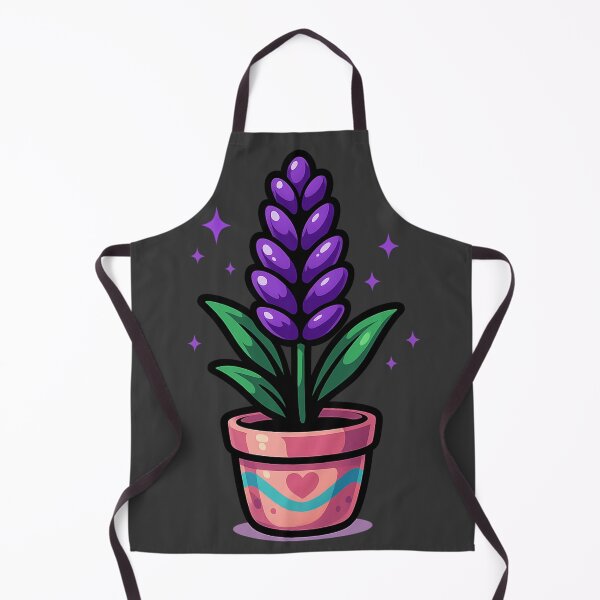 Item preview, Chibi Lavender Flower in Pot – Kawaii Plant Design designed and sold by Ahau Designs.