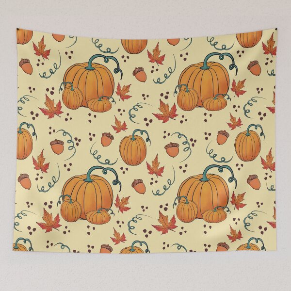 Item preview, Calabazas felices y caprichosas, bellotas y hojas de arce designed and sold by HydrangeaDelMar.
