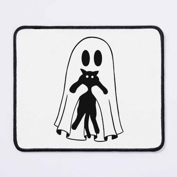 Item preview, Ghost with Black Cat | Cute Spooky Halloween Design designed and sold by HoliShirtDesign.