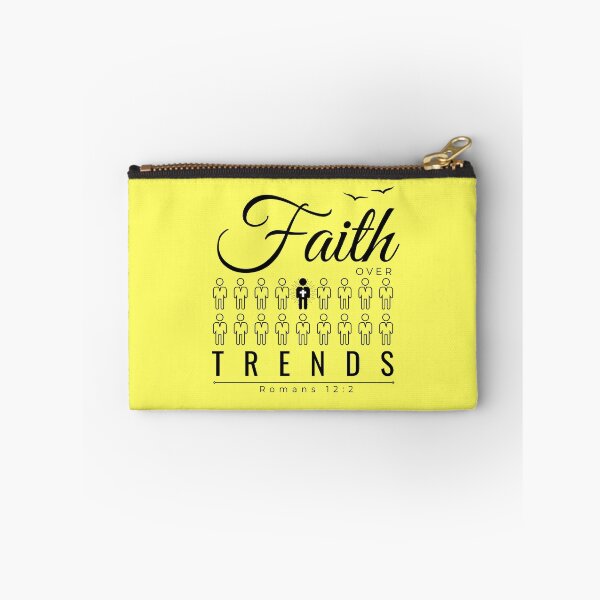 Item preview, Faith Over Trends – Romans 12:2 Christian Bible Verse Apparel (black text) designed and sold by Yuli Club.