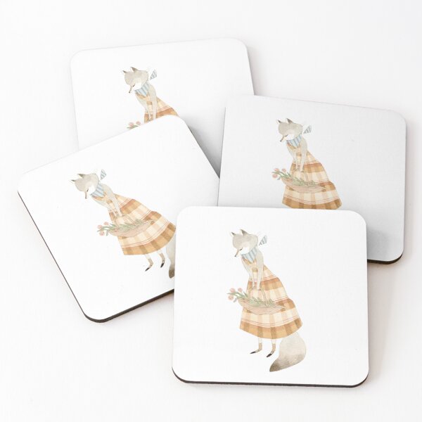 Item preview, Oh to be a coyote in her garden collecting the last of the summer blooms designed and sold by Designmerch1.