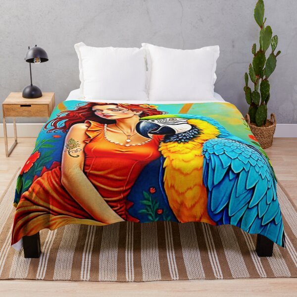 Item preview, Tropical Beauty and Blue Parrot Design designed and sold by Health And Fitness Posts e-Store.