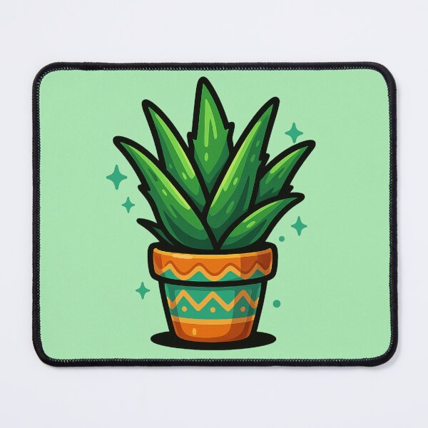 Item preview, Potted Aloe Vera Plant – Kawaii Decorative Design designed and sold by Ahau Designs.