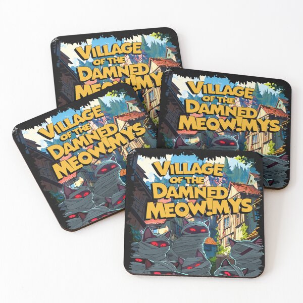 Item preview, Village of the Damned Meowmys Mummy Cats Halloween designed and sold by CoolCrazyQuirky.