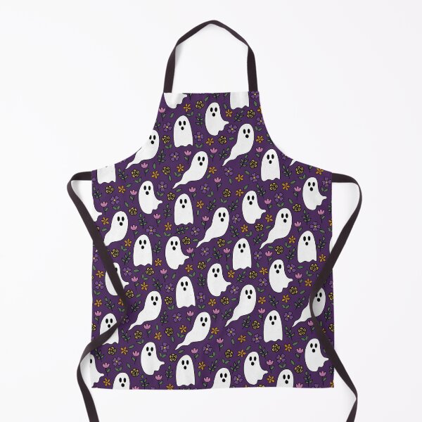 Item preview, Ditsy purple floral ghosts designed and sold by SketchNScribbleShop.