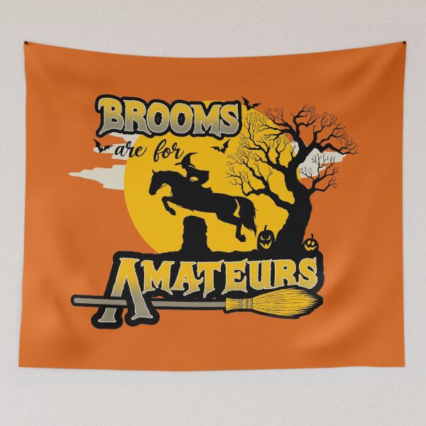 Item preview, Jumping Horse Brooms are for Amateurs designed and sold by DappledMoon.