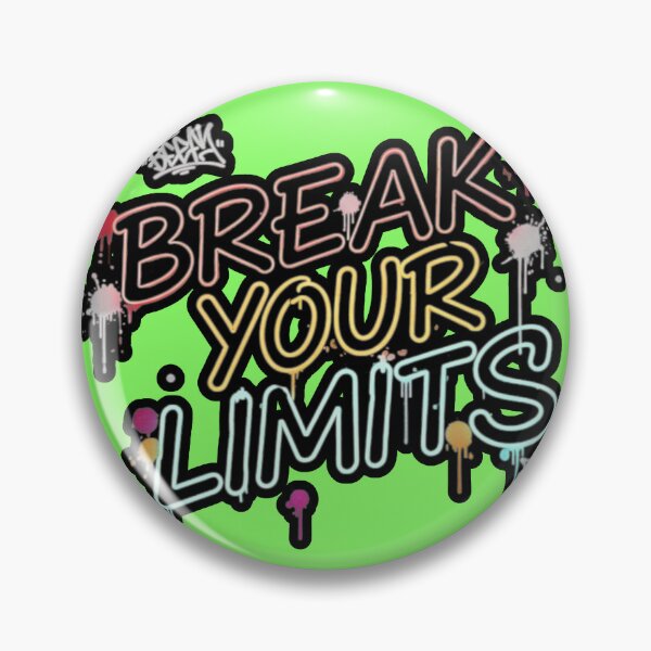 Item preview, Break Your Limits: Neon Typography and Graffiti with a Motivational Message for Personal Improvement designed and sold by Karina Creative Studio.