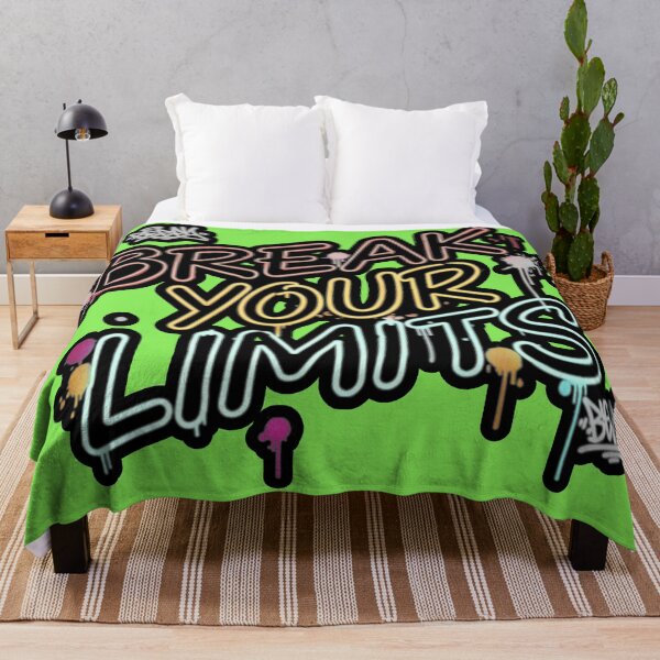 Item preview, Break Your Limits: Neon Typography and Graffiti with a Motivational Message for Personal Improvement designed and sold by Karina Creative Studio.
