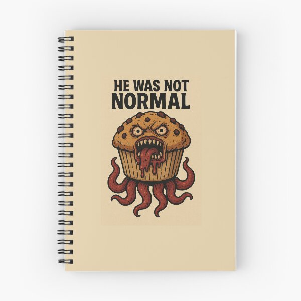 Item preview, He Was Not Normal – Cursed Muffin Horror Meme Sticker designed and sold by artfortheartist.