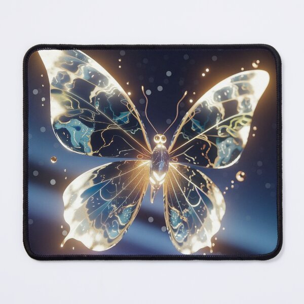 Item preview, Ethereal Luminescence - Ethereal Butterfly Art, Luminous Crystalline Wings, Cosmic Patterns, Light and Shadow, Celestial Glow, Mystical Wall Decor, Dreamy Atmosphere designed and sold by LoomylooDesigns.
