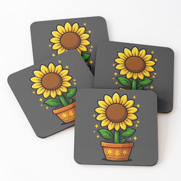 Item preview, Potted Sunflower – Decorative Design designed and sold by Ahau Designs.