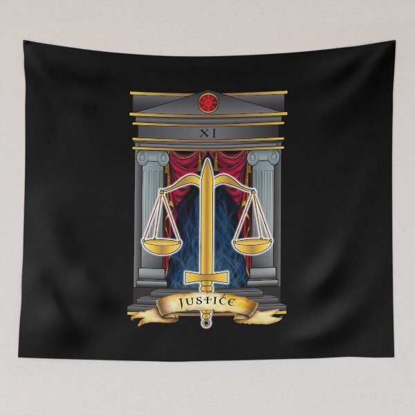 Item preview, Justice Tarot Card designed and sold by Mariposa Oscura The Dark Butterfly.