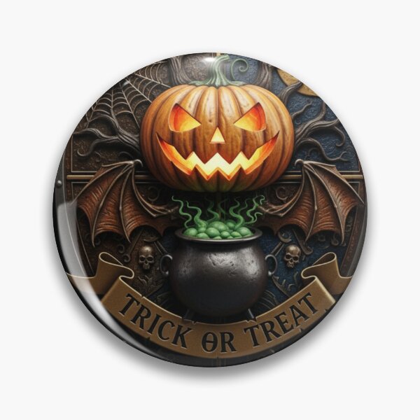 Item preview, Trick or treat Gothic Halloween Shield designed and sold by Kala Design.