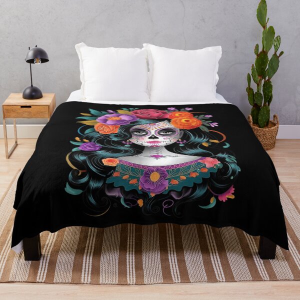 Item preview, Dia De Los Muertos Sugar Skull La Catrina designed and sold by BASKF.