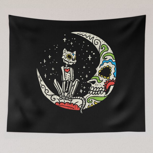 Item preview, Day of the Dead Sugar Skull Cat designed and sold by BASKF.