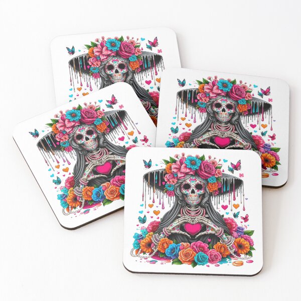 Item preview, Dia De Los Muertos Sugar Skull La Catrina designed and sold by BASKF.