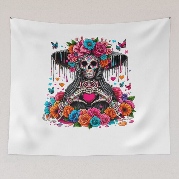Item preview, Dia De Los Muertos Sugar Skull La Catrina designed and sold by BASKF.