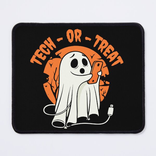 Item preview, Tech or Treat Cute Ghost Funny Halloween Tech Pun for Geeks & Gamers designed and sold by Project X Design.