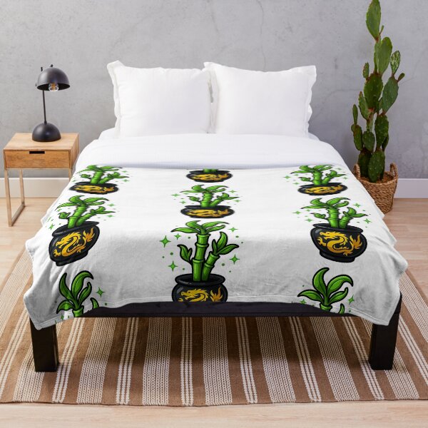 Aperçu de l'œuvre Bambou porte-bonheur dans un pot en forme de dragon – Design Feng Shui créée et vendue par Ahau Designs.