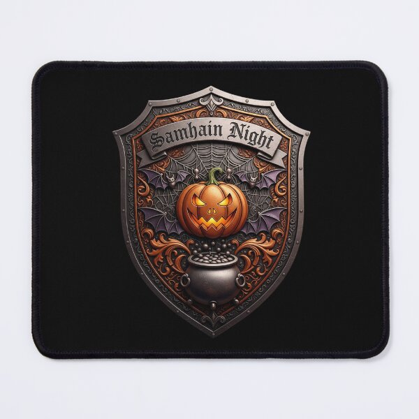 Item preview, Samhain Night Gothic Halloween Shield - Jack-o'-Lantern & Witch Art designed and sold by Kala Design.