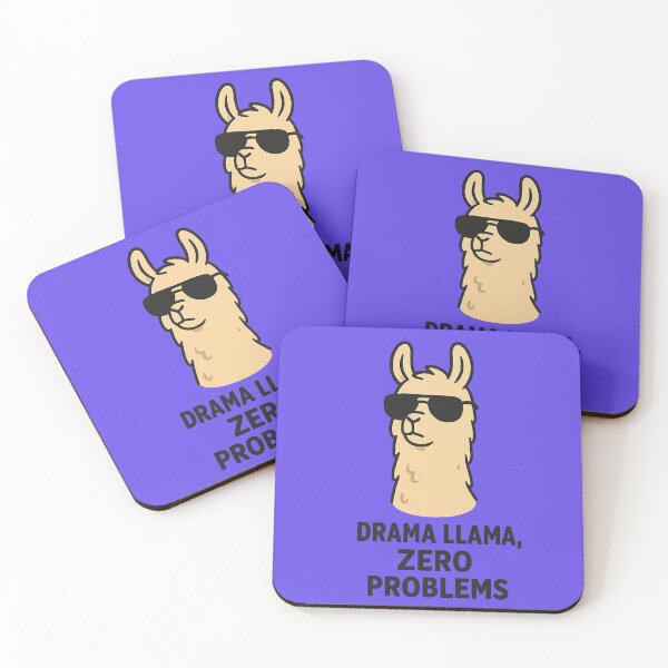Item preview, Drama Llama Zero Problems Shirt | Funny Cool Llama Sunglasses Tee designed and sold by Printessive Designs.