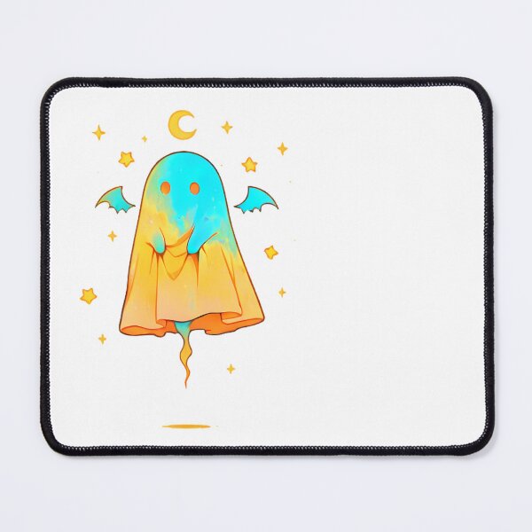 Item preview, yellow and turquoise ghost designed and sold by BAXEL.